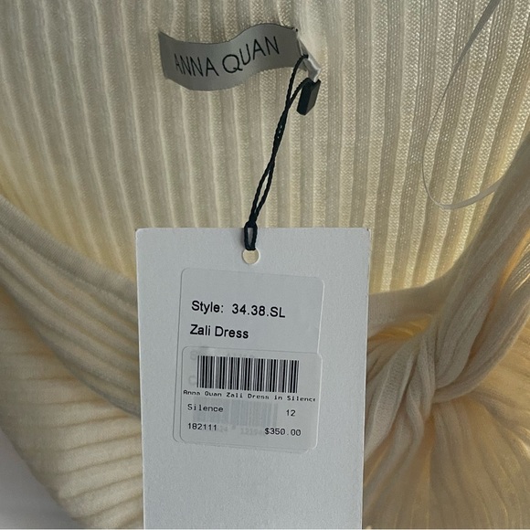 NEW ANNA QUAN Zali One-Shoulder Minidress Ivory Elegant Off-Shoulder Cream Dress - Picture 10 of 12